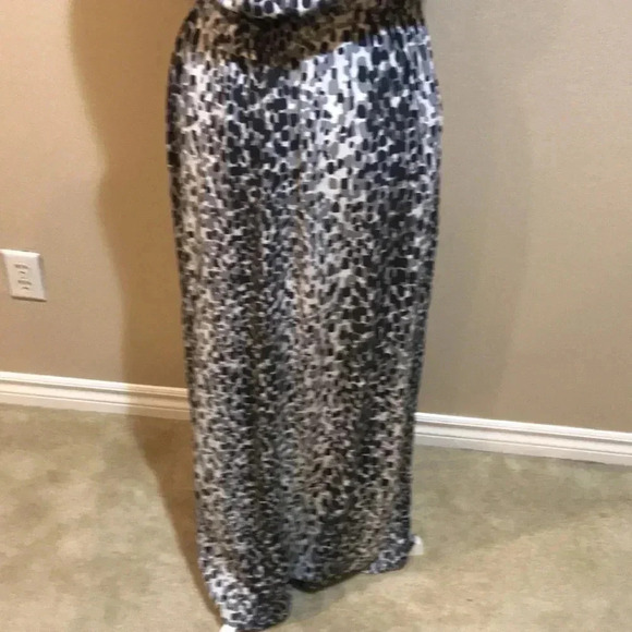 Banana Republic Factory Multi-Print Dotted Gray Black & White Maxi Dress-Size 8 - Picture 9 of 13